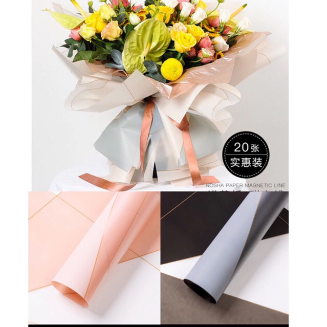 

[SATUAN] Kertas Buket Bunga Cellophane Diagonal