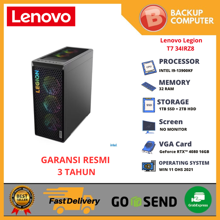 PC LENOVO LEGION T7 34IRZ8 90V70024ID I9-13900KF 32GB RAM / RTX™ 4080 16GB