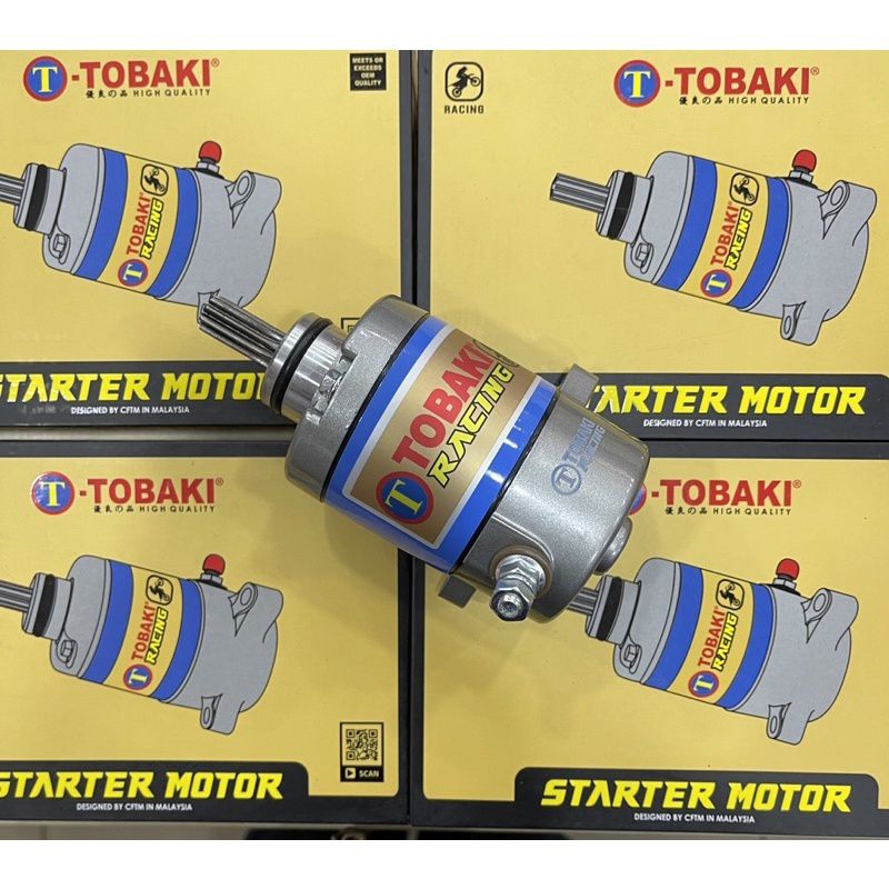 TOBAKI DINAMO STARTER MOTOR SUPRA 125/SUPRA X POWER BESAR (COCOK UNTUK BORE UP) DIJAMIN ORIGINAL 100