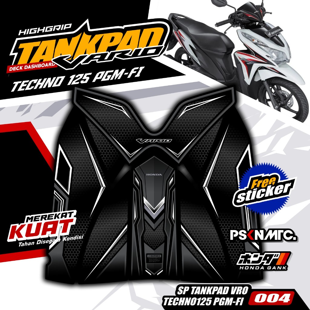 Tankpad Vario KZR Deckpad Vario Techno 125 2012-2015 Tebal Pelindung Dashboard vario Cover Dashboard
