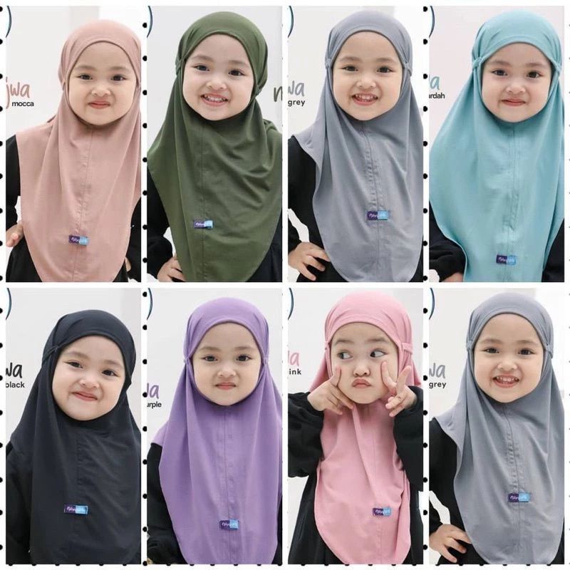 Jilbab Maryam Anak Jersey / Hijab Maryam Anak / hijab bergo Non pet anak