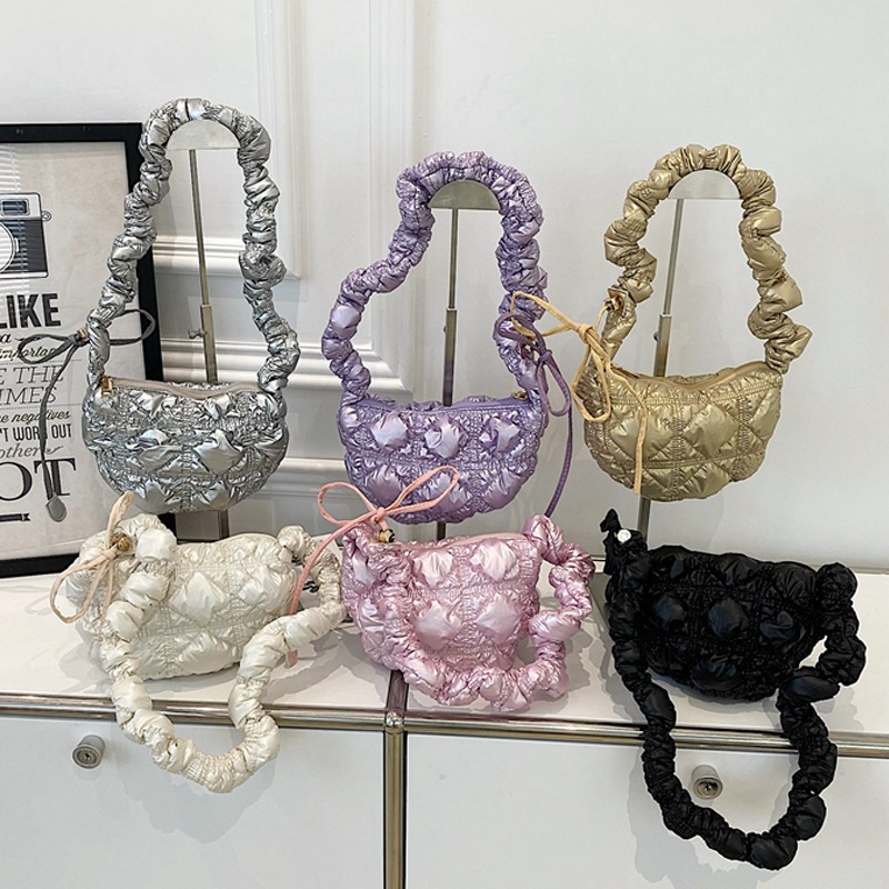 MURAH CARLYN PUFFY BAG MINI WARNA GLOSSY - DUMPLING BAG KOREA IMPORT TAS SELEMPANG WANITA BANGKOK