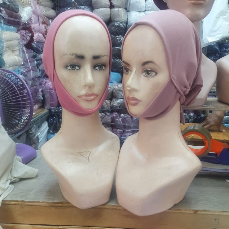 Ciput Kaos Tali / Dalaman Jilbab Dagu