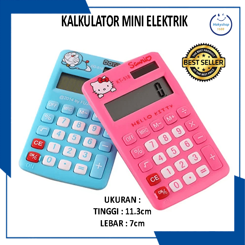 

HKS- KALKULATOR MINI KARAKTER 12DIGIT DD-518-12 / CALCULATOR DIGITAL