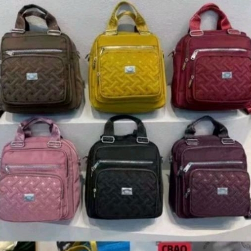 CB1850-8 Tas Wanita Import Chibao Bordir 3in1 Tas Chibao 3Fungsi Size  JUMBO