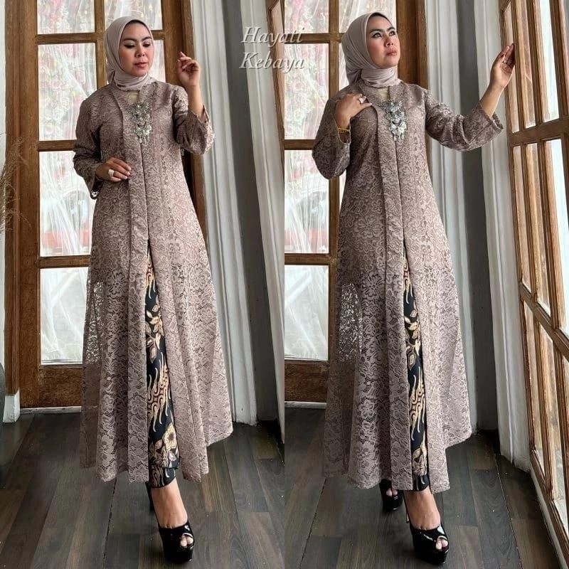 Kebaya Long Tunik Hayati Modern - Kebaya Pesta Elegan - Kebaya Kondangan