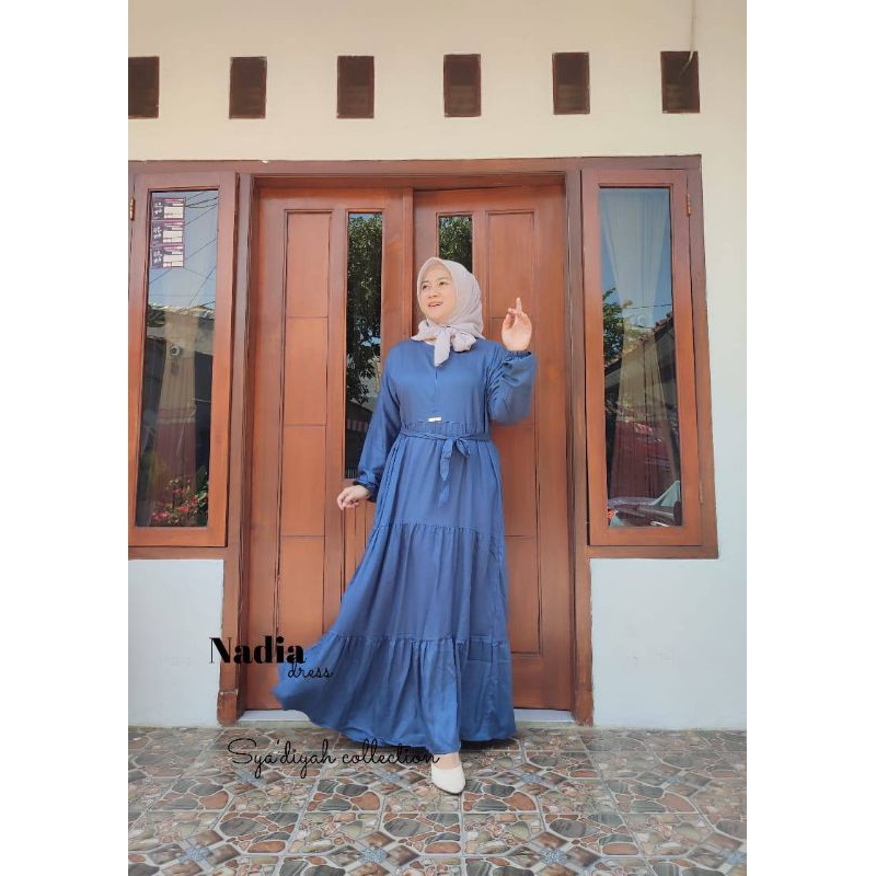 Gamis Rayon Twill Gamis Polos Kekinian Viral Rayon Twill