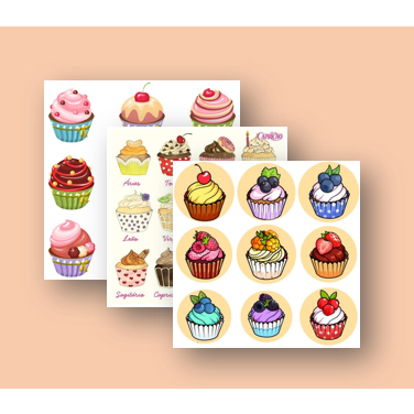 Cupcake stiker | jurnal stiker | stiker aesthetic | stiker hp/laptop/jurnal/scrapbook