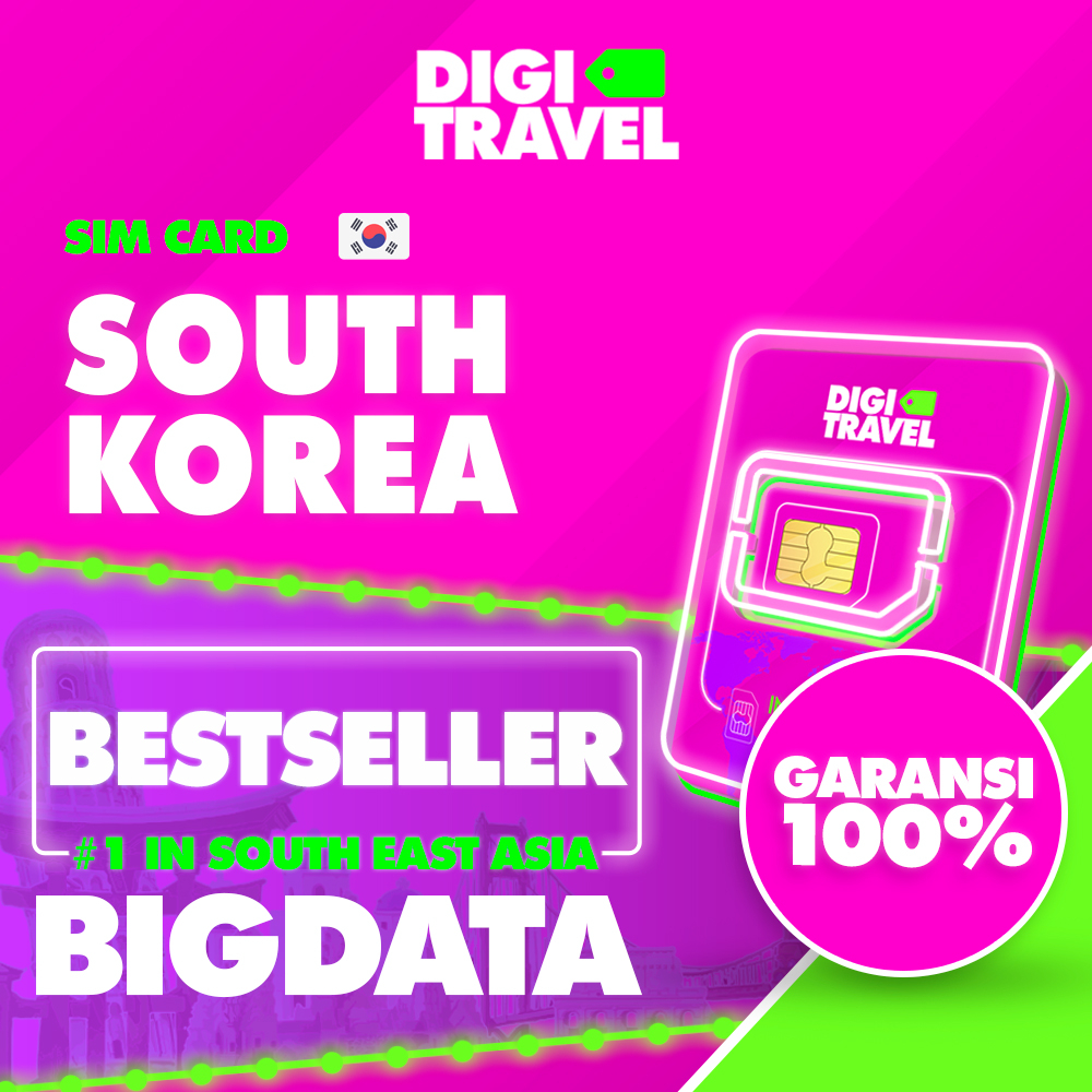 Ready☤DIGI TRAVEL Sim Card Korea Selatan Kuota 30 Hari | Simcard South Korea Kuota (BUKAN FUP HARIAN