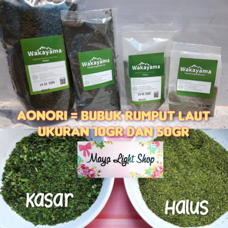 

✨11.11✨ Aonori seaweed powder 10gr 50gr rumput laut halus nori bubuk nori halal murah taburan takoyaki okonomiyaki bumbu tabur rumput laut mentai