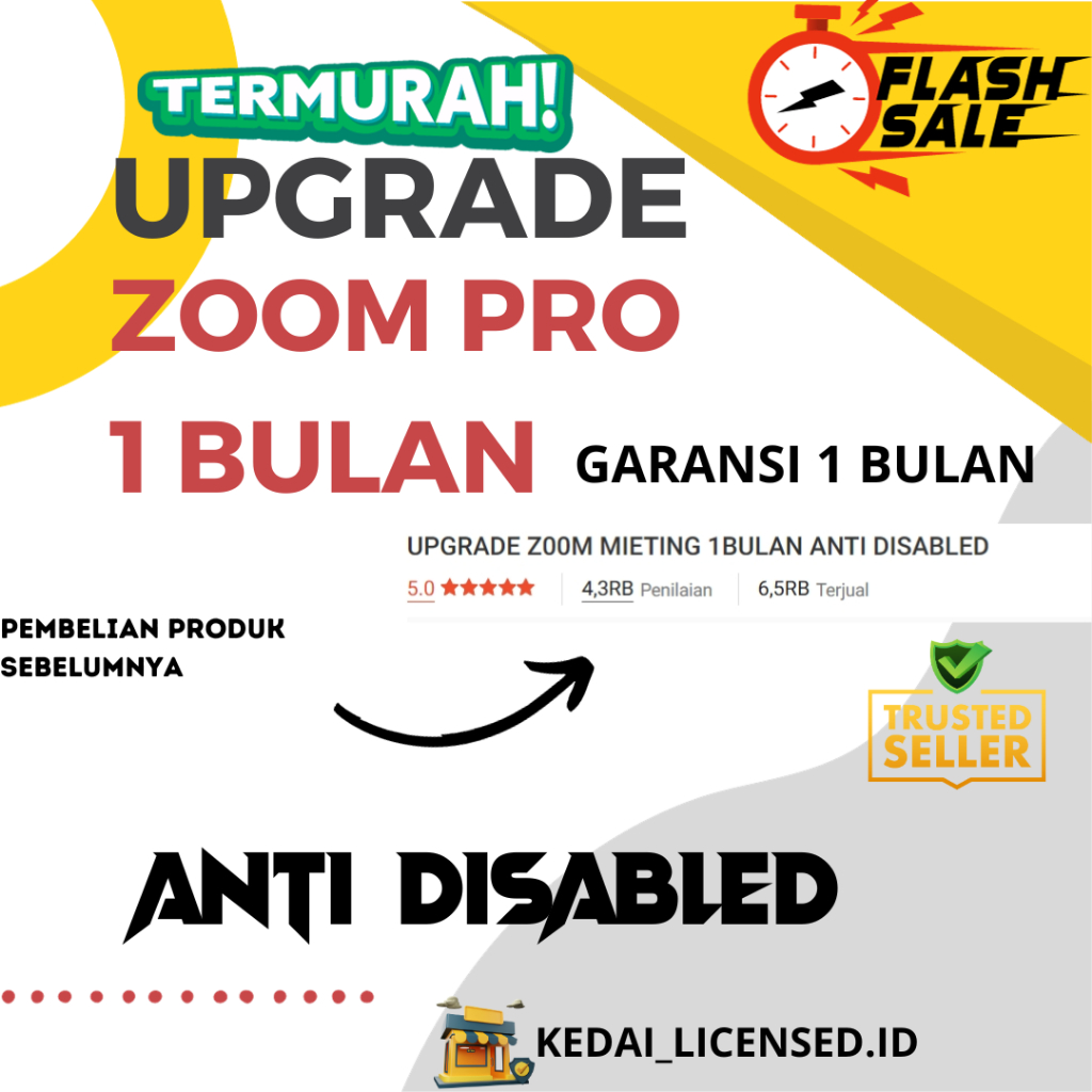 [ANTI DISABLED] ZOOM PRO 1 TAHUN FULL GARANSI I BISA PAKAI EMAIL PEMBELI I FAST RESPON
