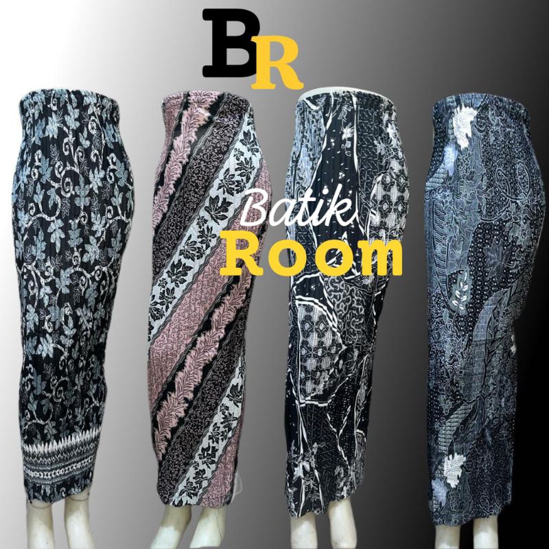 (50 warna)|| real pict || rok wanita|| bawahan kebaya plisket motif batik / rok plisket / rok wisuda