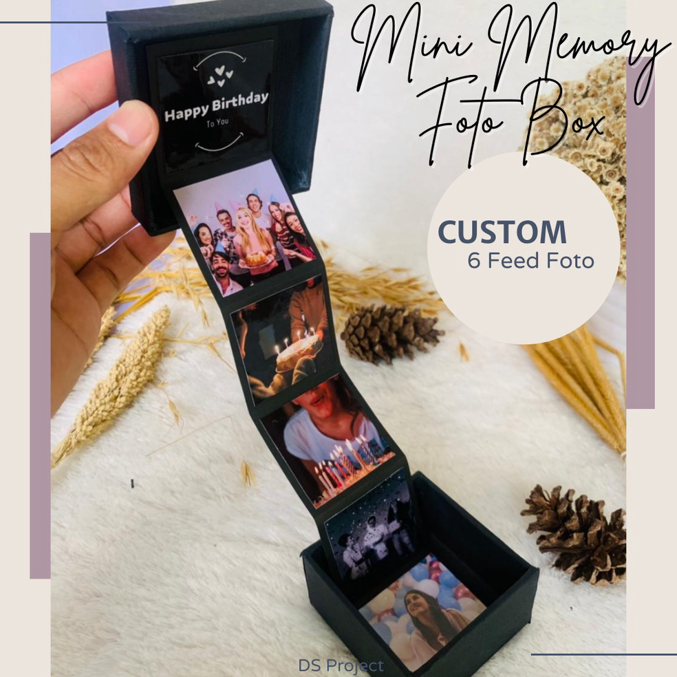MEN SALE Kado Gift Mini Memory Photo Box 6 Foto Hadiah Ulang Tahun Untuk Bestie / Pacar Cewek Cowo