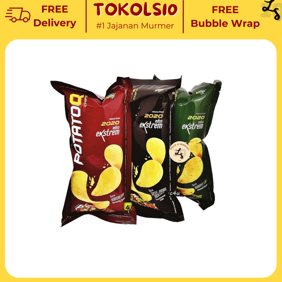 

《packingaman》 Potato Q Chips 1 Pack Isi 10 pcs @28gr