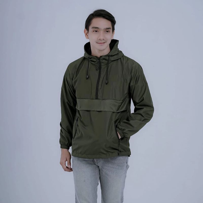 Jacket Cougle Man Jaket Parasut Polos Keren Pria Wanita Cowok Cewek