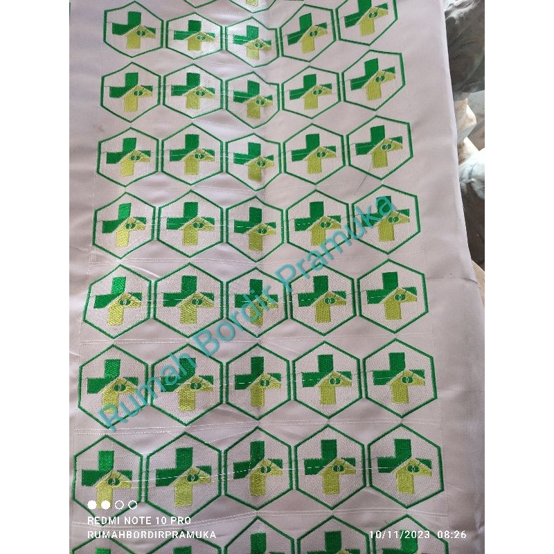 bordir logo kesehatan/emblem puskesmas/logo puskesmas