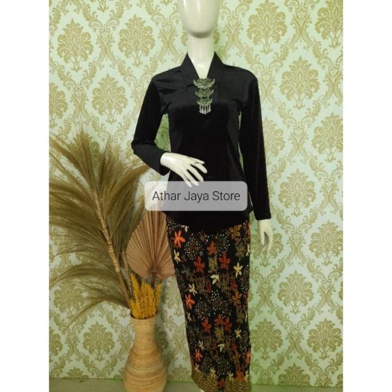 Kebaya Bludru Kartini / Kebaya Dewasa Kartini / Kebaya Hijab Leher V