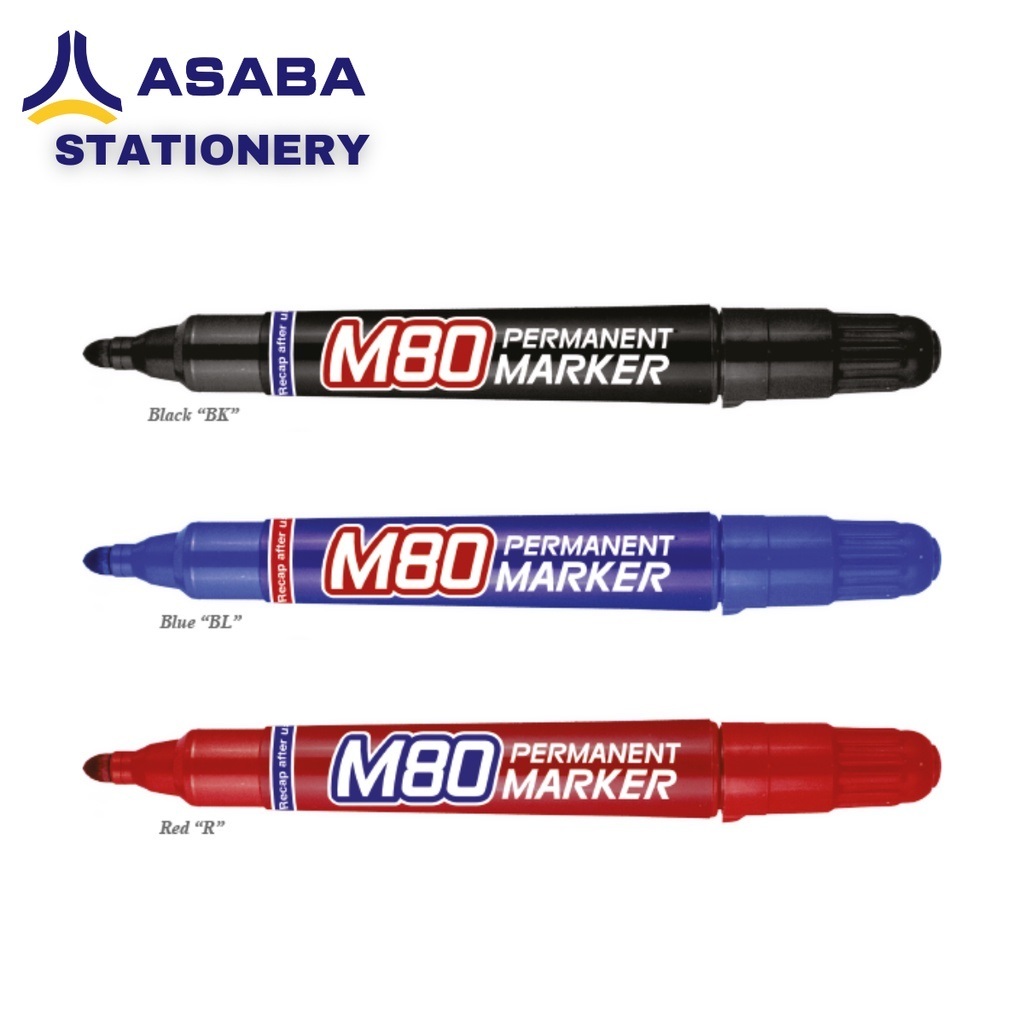 Asaba Stationery - Zebra Permanent Marker/ Spidol Permanent M-80