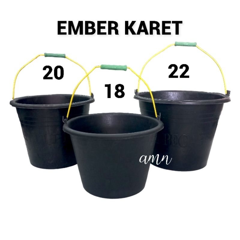 Ember Karet / Timba Karet / Ember Cor Karet / Ember Hitam / Ember Anti Pecah