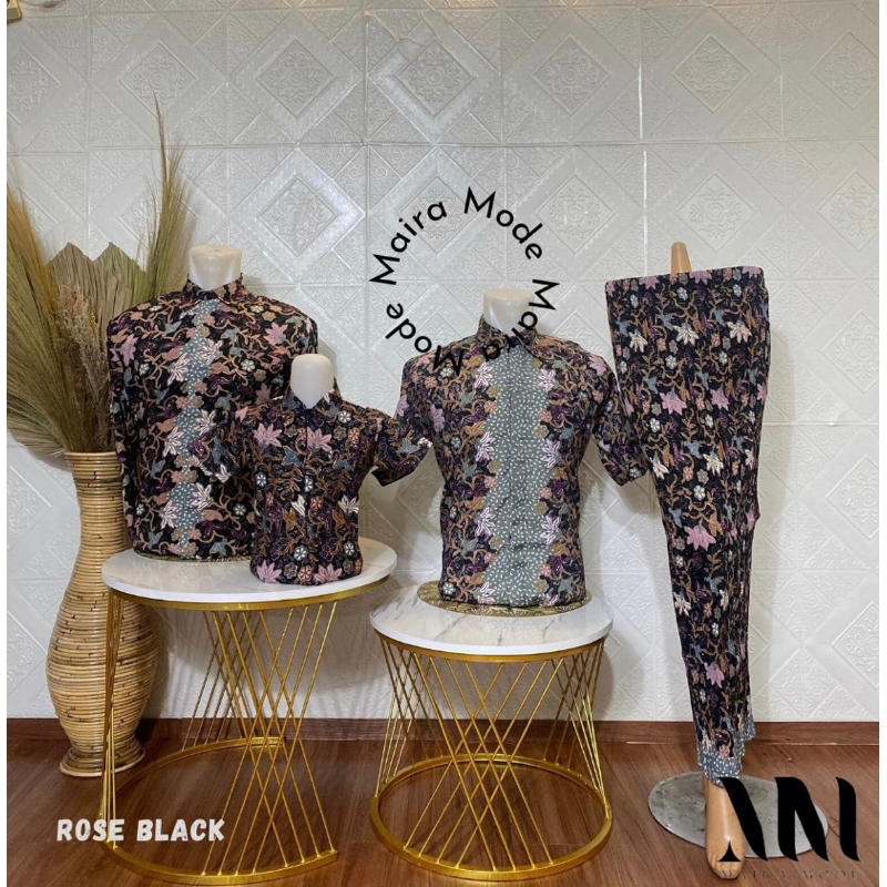 COUPLE BATIK KELUARGA R0se PINK / BATIK COUPLE AYAH IBU ANAK