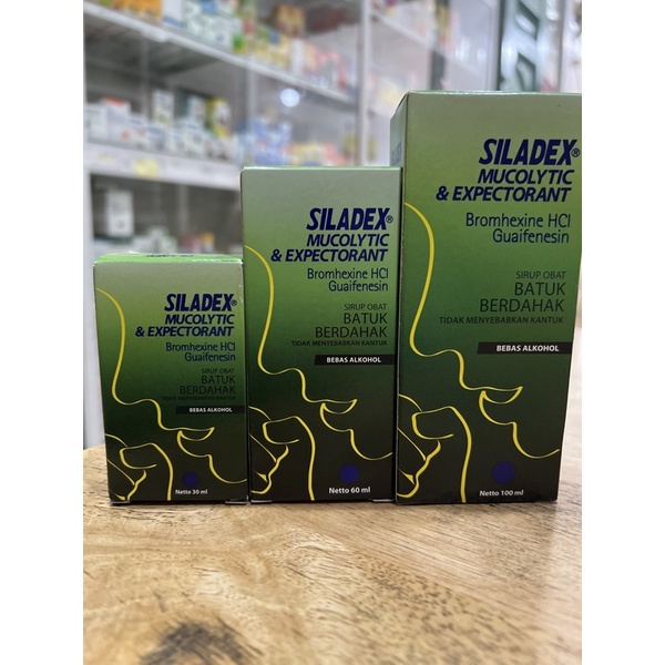 Siladex Mucolytic & Expectorant Sirup 30ml 60ml 100ml (Hijau) / Obat Batuk Berdahak / Obat Pengencer