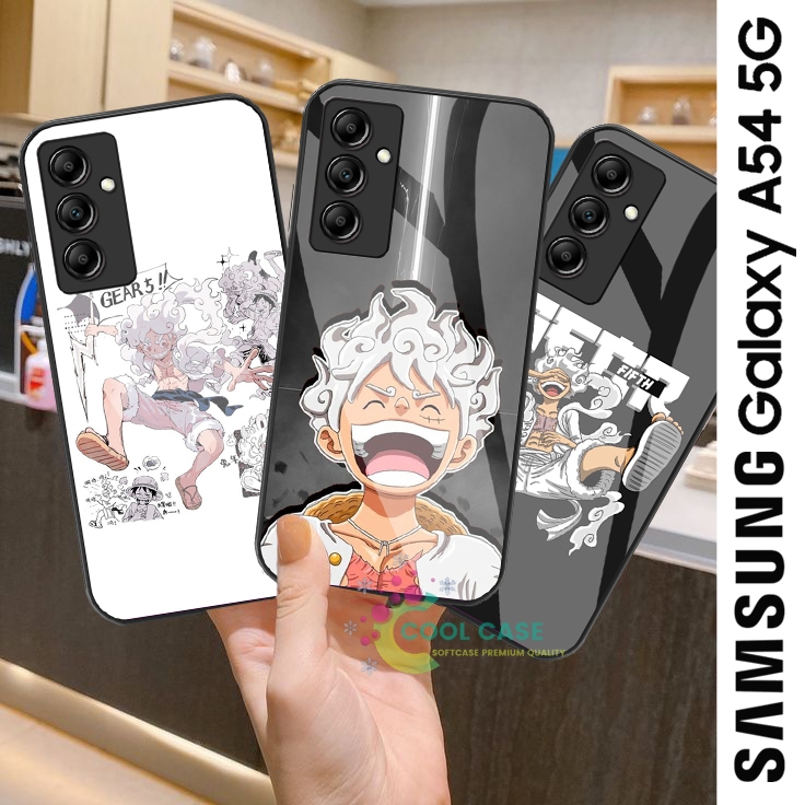 Softcase Kaca Motif Luffy Gear 5 Samsung A54 5G Terbaru Case Samsung A54 5G Casing Handphone A54 5G 