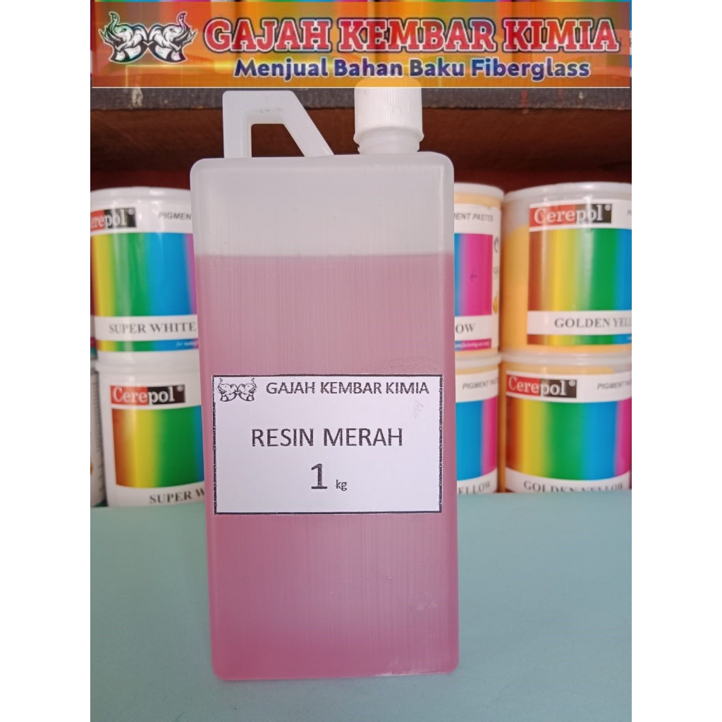 resin merah 1kg/resin fiberglass