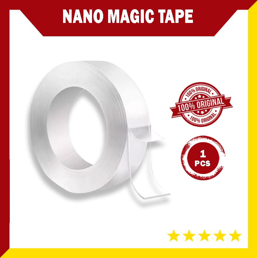 Nano Magic Tape Panjang 1 meter Lebar 3 cm Tebal 2 mm