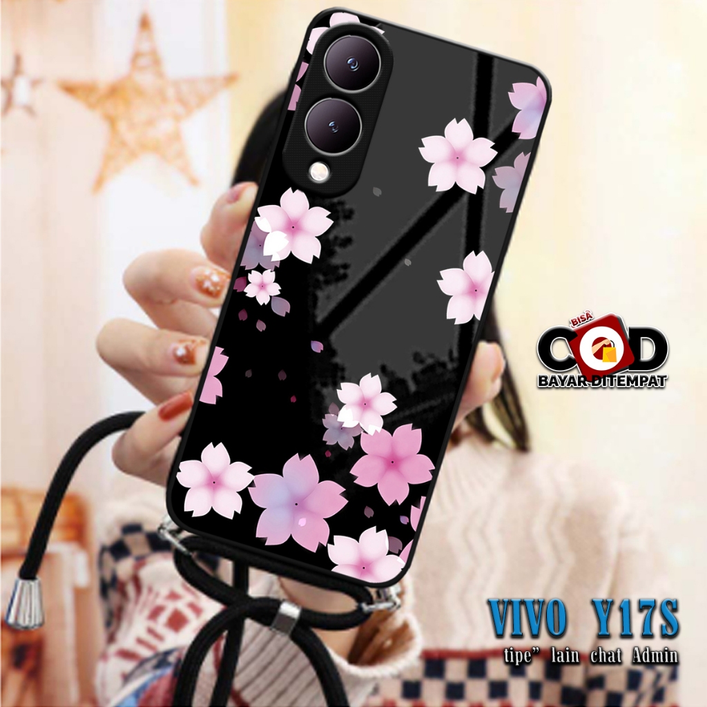 SOFTCASE KILAU + Tali CASE SILIKON VIVO Y17S Y17 S SLING KACA | MC809 | PRO CAMERA CASE SILICON MAN 