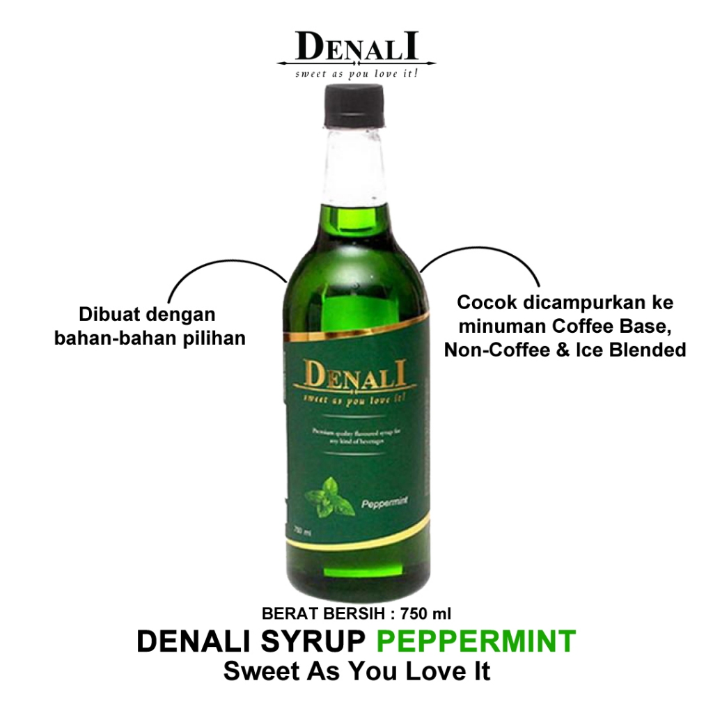 

Denali Syrup - Sirup Denali Rasa Peppermint 750ml