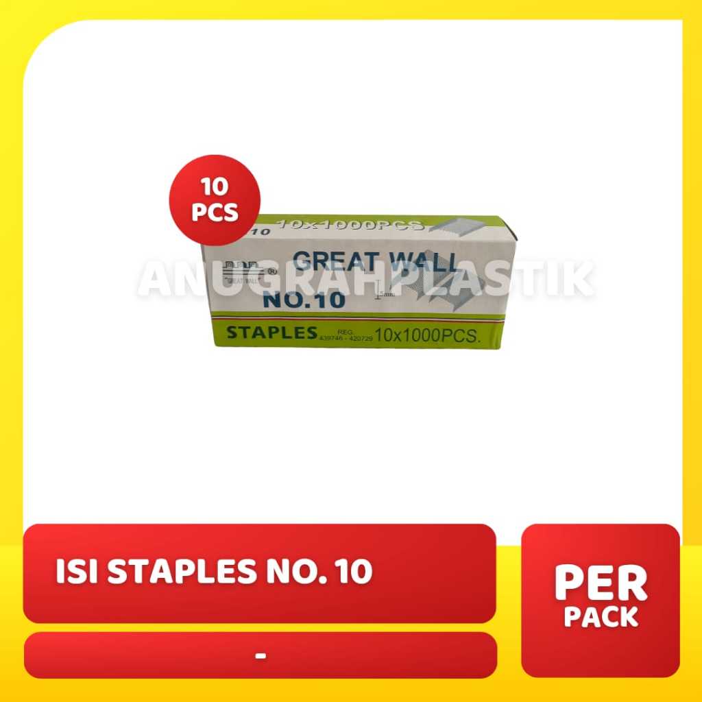 

Isi Staples kecil No 10 / isi stapler great wall