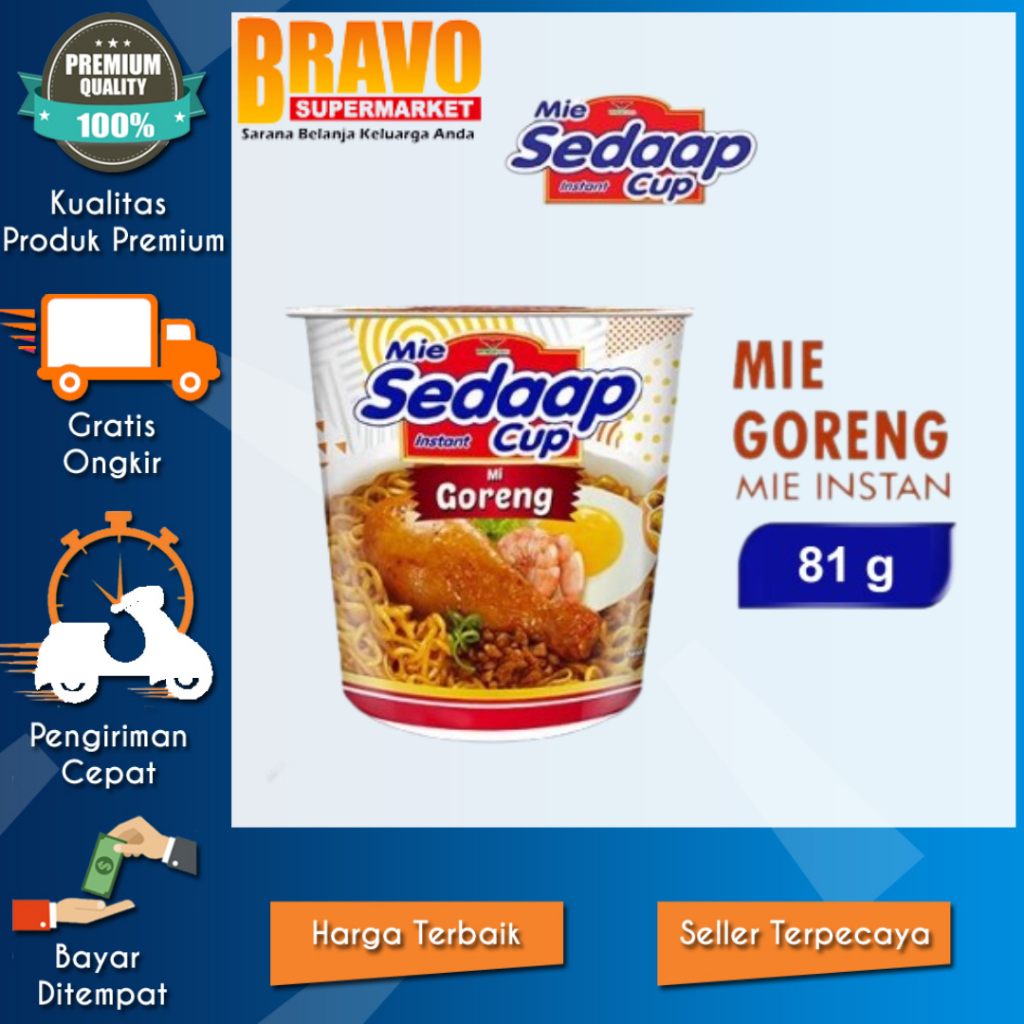 

Bravo Supermarket Tulungagung - Sedaap Mie Instan Cup Goreng 81 gr