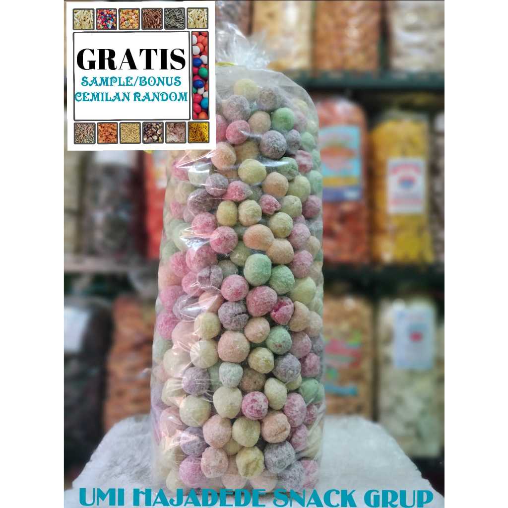 

(GRATIS BONUS) CEMILAN 1KG KUE LADU KLERENG RAINBOW