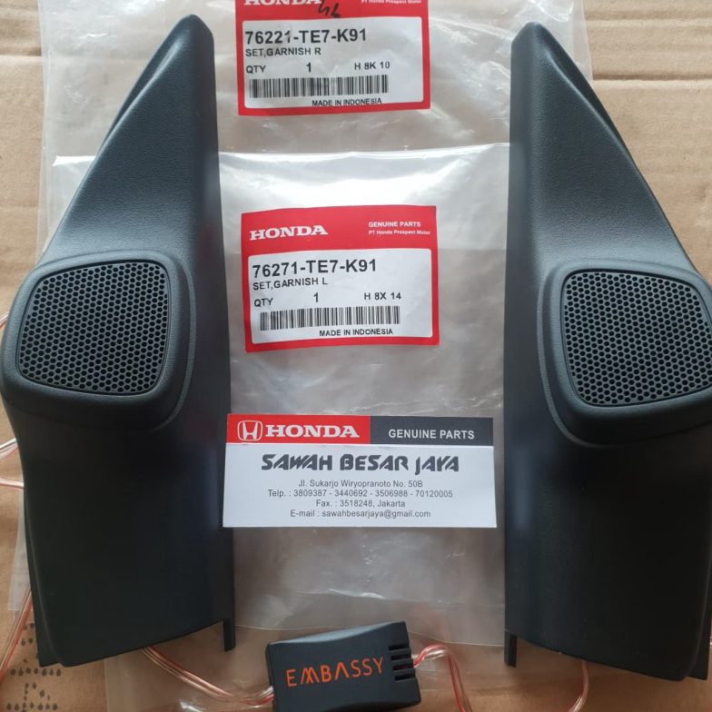 Terlaris Housing Refitting Dudukan Cover Tweeter Speaker Mobil Honda BRV Mobilio Brio RS.