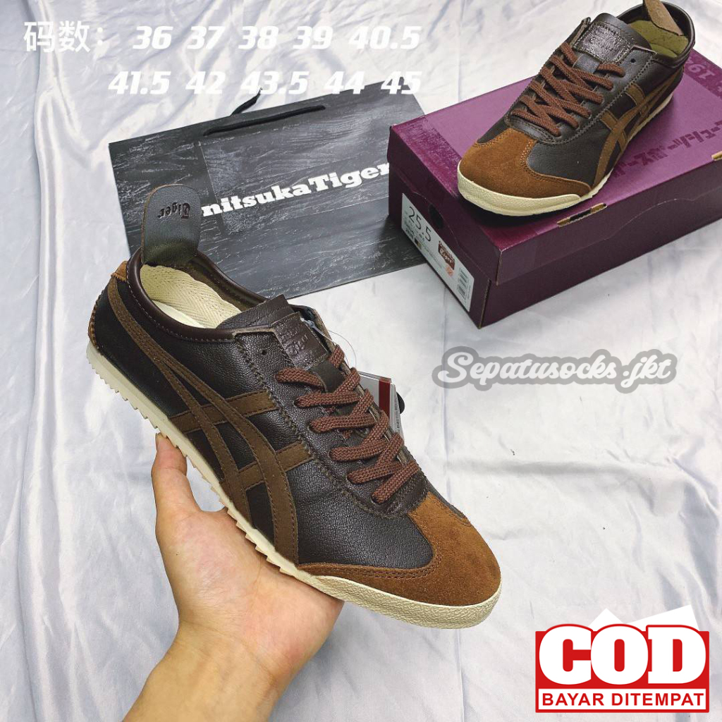 ASICS ONITSUKA TIGER JAPAN BRWON BNIB REAL PICT & VIDEO 100%