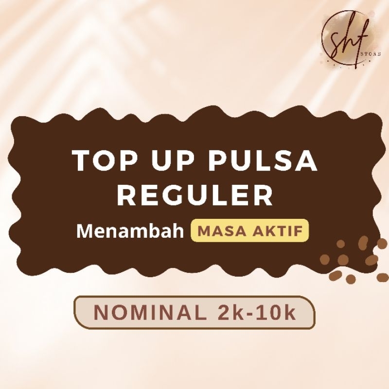 PULSA REGULER ALL OPERATOR 2K, 3K, 5K, 10K (TELKOMSEL, INDOSAT, XL, SMARTFREN, AXIS, TRI, BYU)