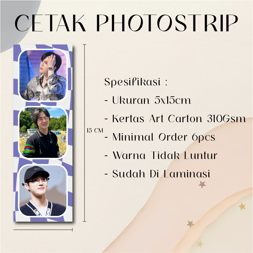 Cetak Freebies Kpop Anime Photostrip/Photobooth/Foto/Bookmark Lucu Aesthetic