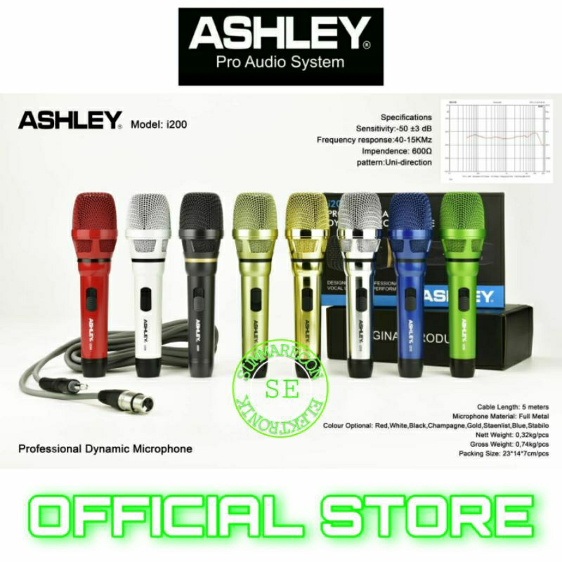 mic kabel ashley original ashley i200