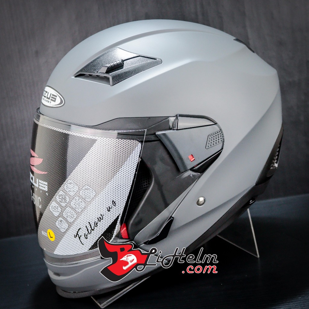 ZEUS Helm ZS611C | MATT GREY 11C | SOLID ZS 611C DOUBLE VISOR