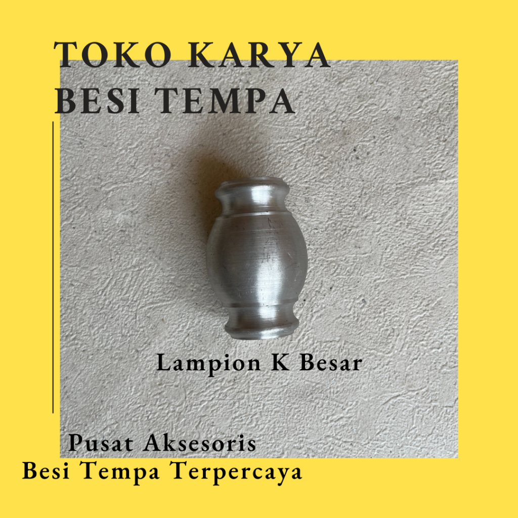 Ornamen Pagar Besi Lampion K Besar / Ornamen Pagar Besi Aksesoris Lampion / Ornamen Lampion Bubutan 