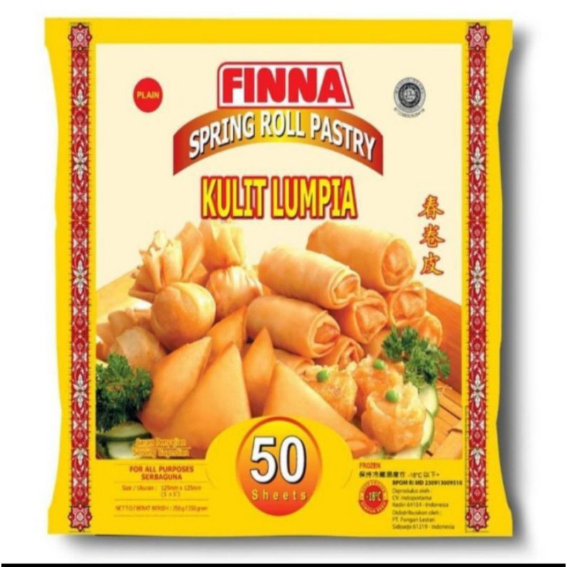 

Finna Spring Roll Pastry Kulit Lumpia 125×125mm - 50 lembar