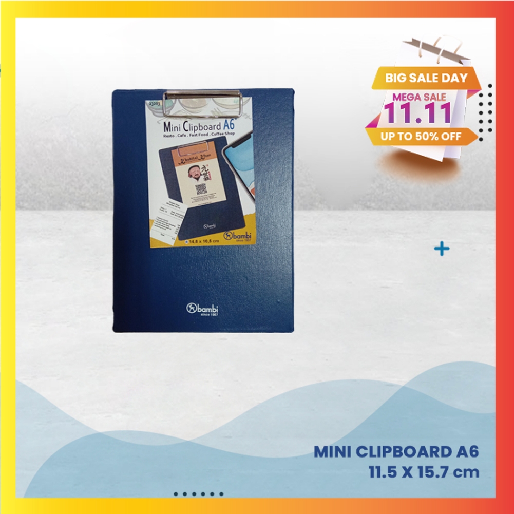 Bambi Mini Clipboard A6 Tipe 23203 Original