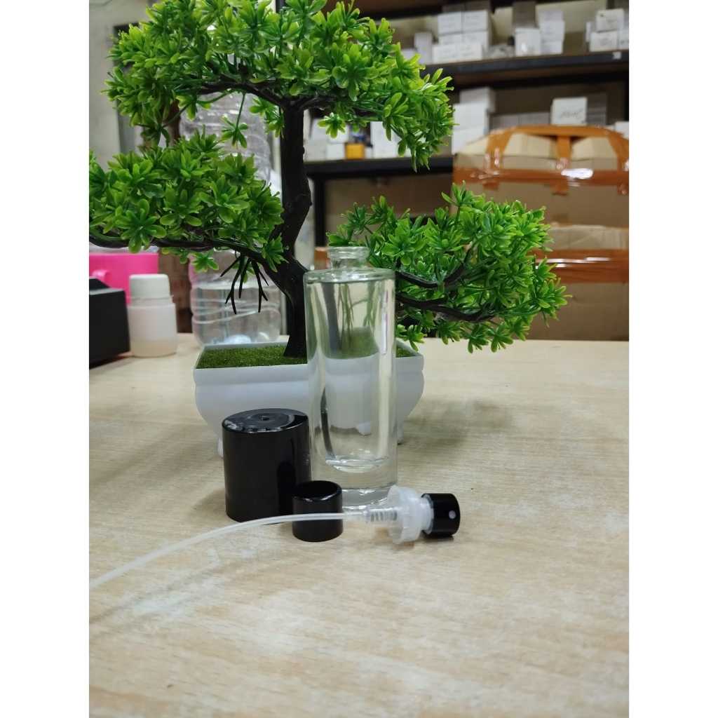 BOTOL PARFUM CASA TRANS SEMI PRESS TUTUP HITAM 30ML | BOTOL SEMI PRESS | HARGA PERLUSIN