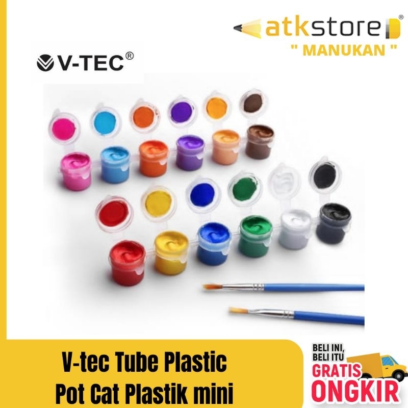 

V-tec Pot Cat Plastik / Tube Plastik 3 5 ml ( 1 set isi 6 )