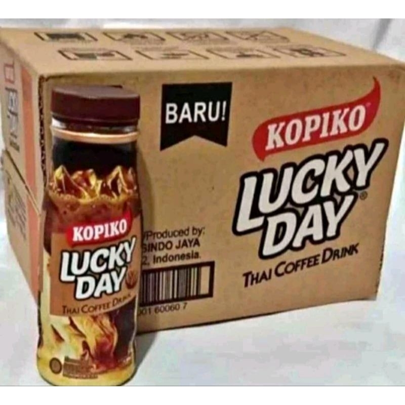 

(isi12)kopiko lucky day kopi botol 180ml Kopiko Lucky Day Thai Coffe