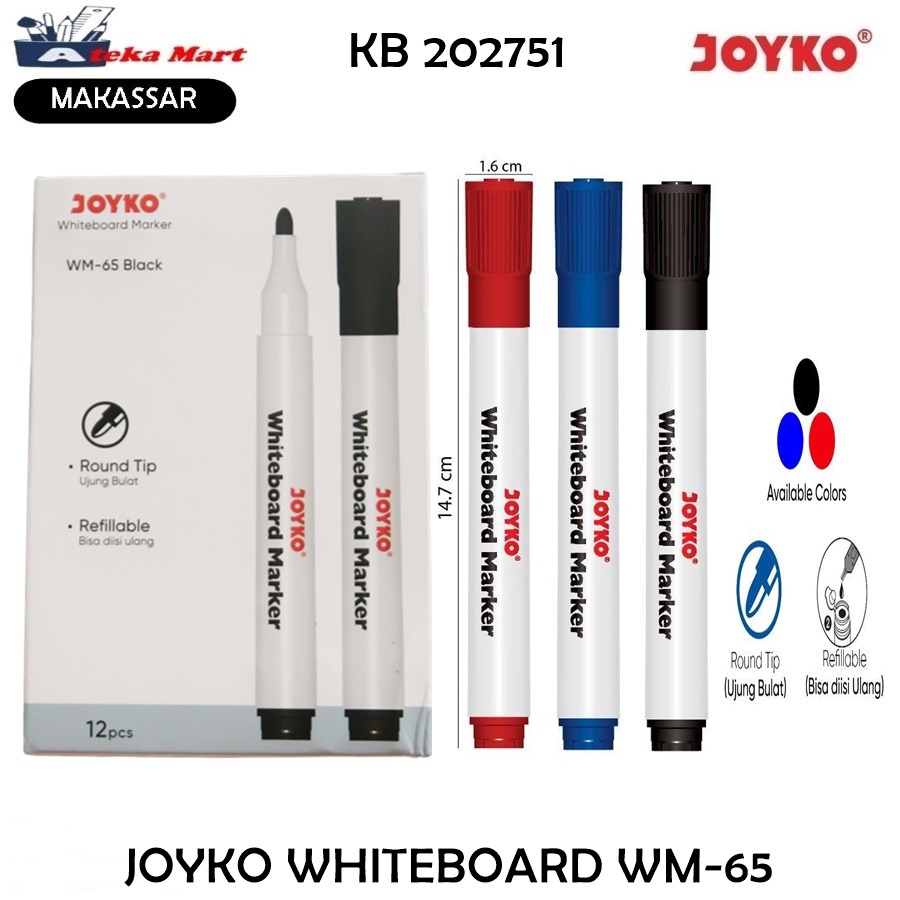 

[BOX/12PCS] JOYKO SPIDOL WHITEBOARD WM-65