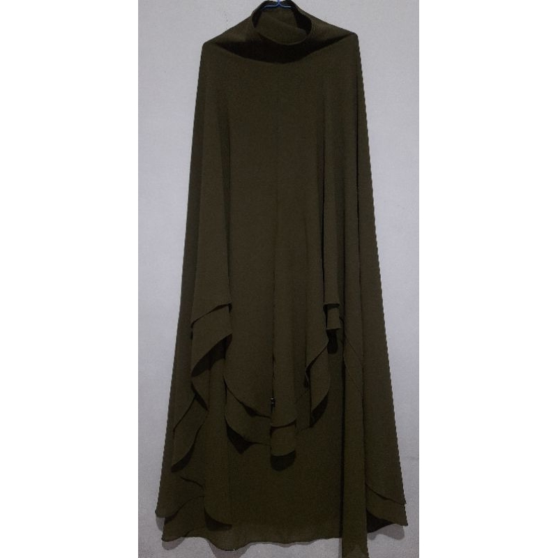 PRELOVED DANIYA KHIMAR NONPAD LONG FERN by ZAYSAKU