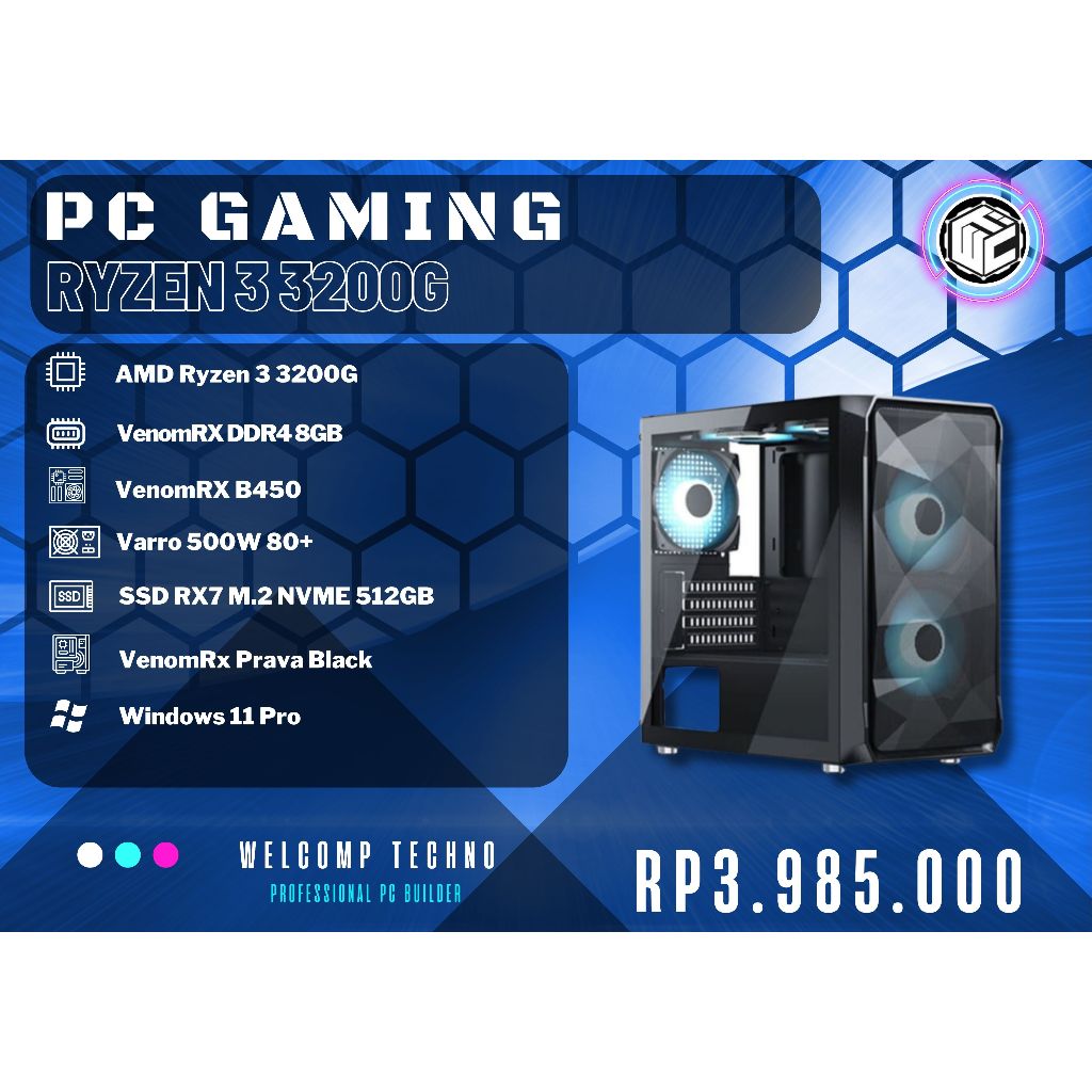 PC Gaming Rakitan Ryzen 3 3200G - DDR4 8Gb