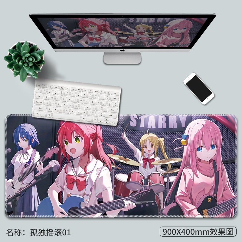 Mouse pad anime the rock bocchi ryou yamada hitori ikuyo nijika 80 x 30