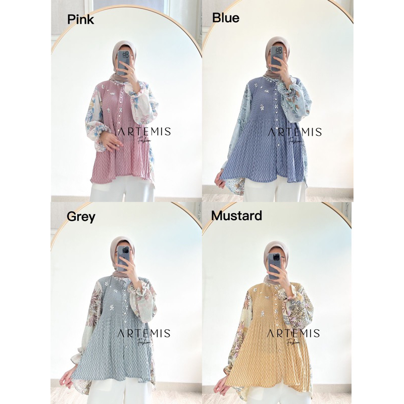 Artemis Fashion~ SHELA BASIC/ ENOLA BASIC/ NITYA BASIC / NIKITA BLOUSE /Atasan Wanita Bermotif / OOTD Style